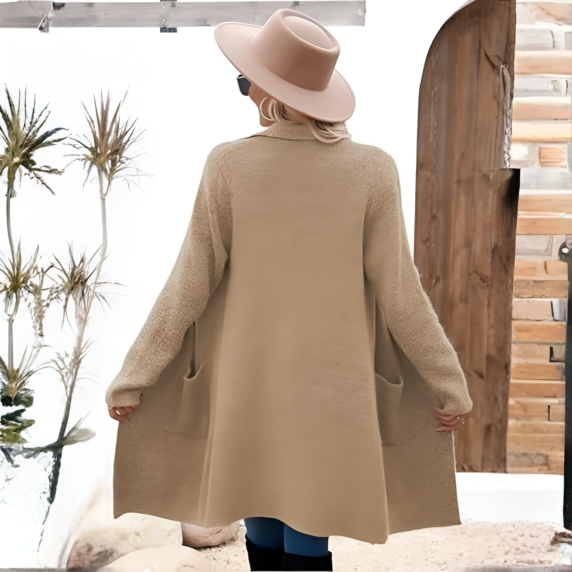 Long Open Front Cardigan Coat for Women