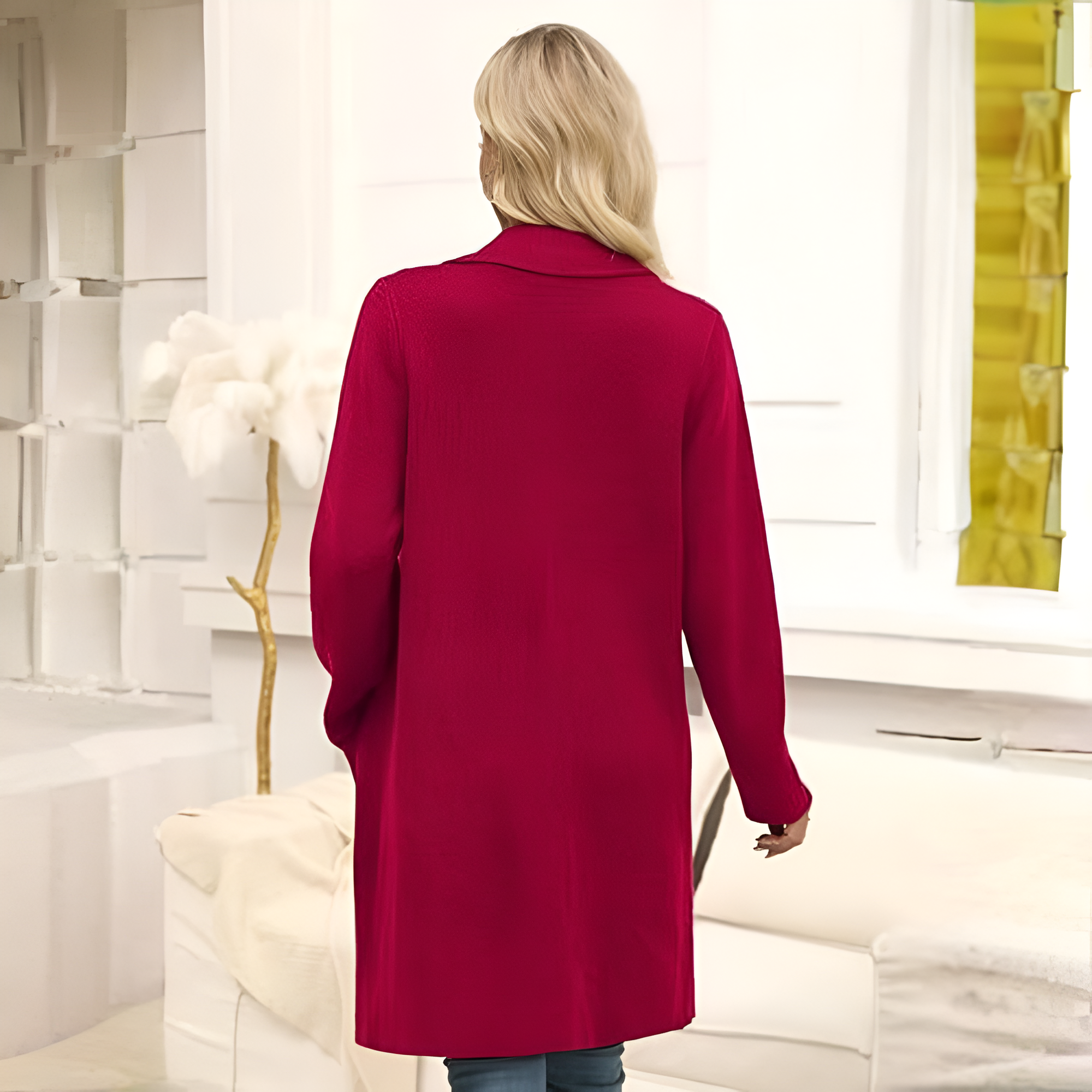 Long Open Front Cardigan Coat for Women