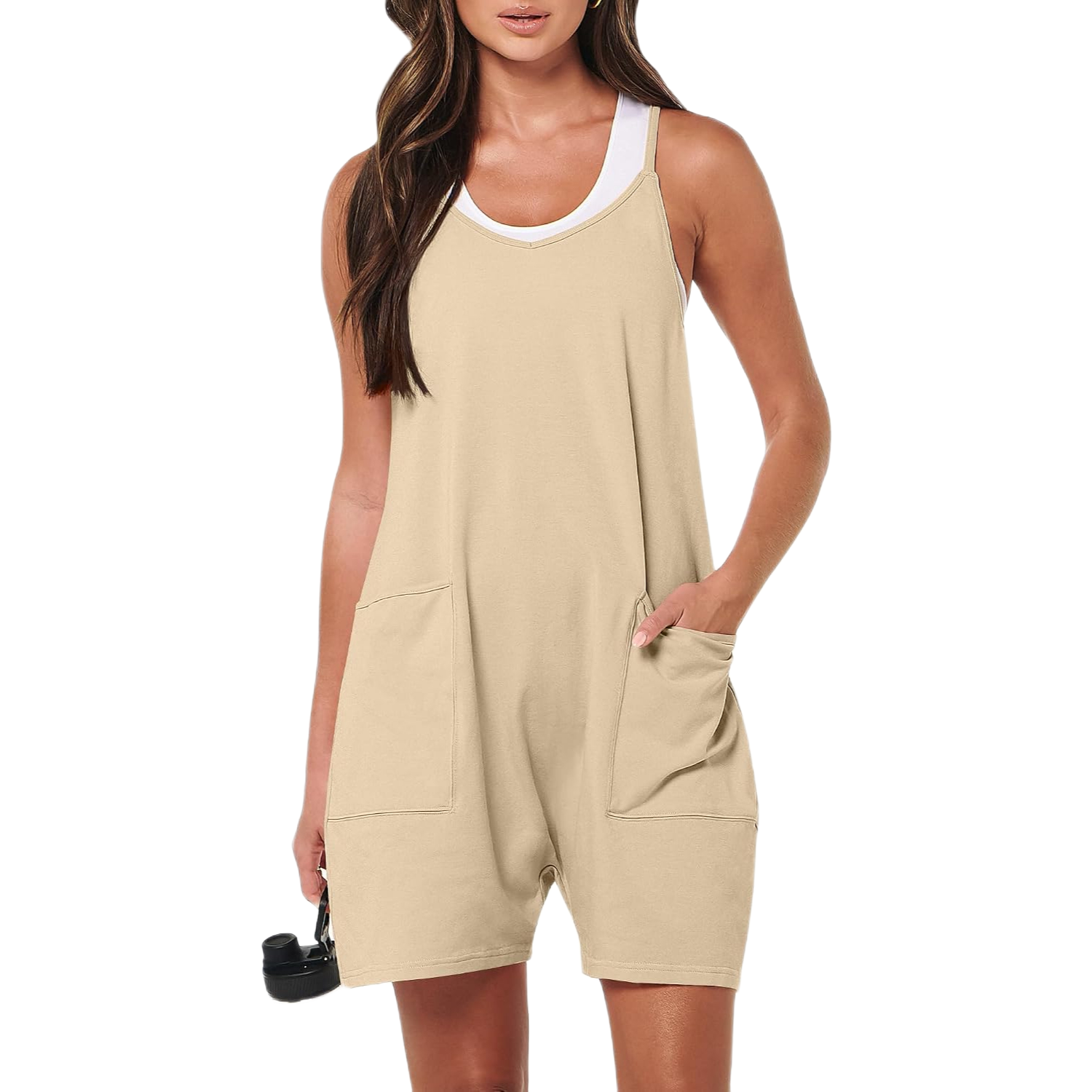 Casual Sleeveless Spaghetti Strap Romper Jumpsuit For Women
