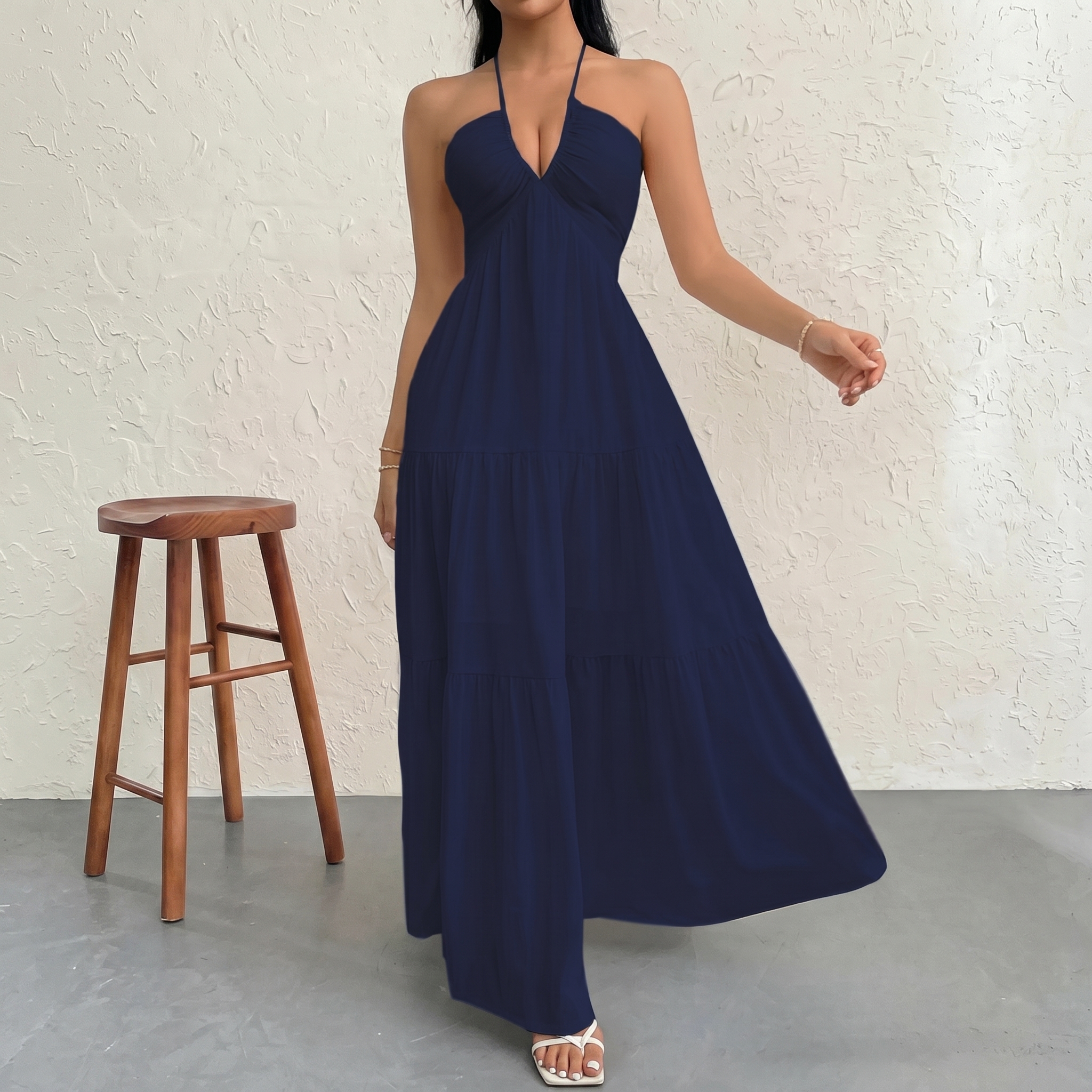 Casual Basic Loose Fit Sleeveless Dress 
