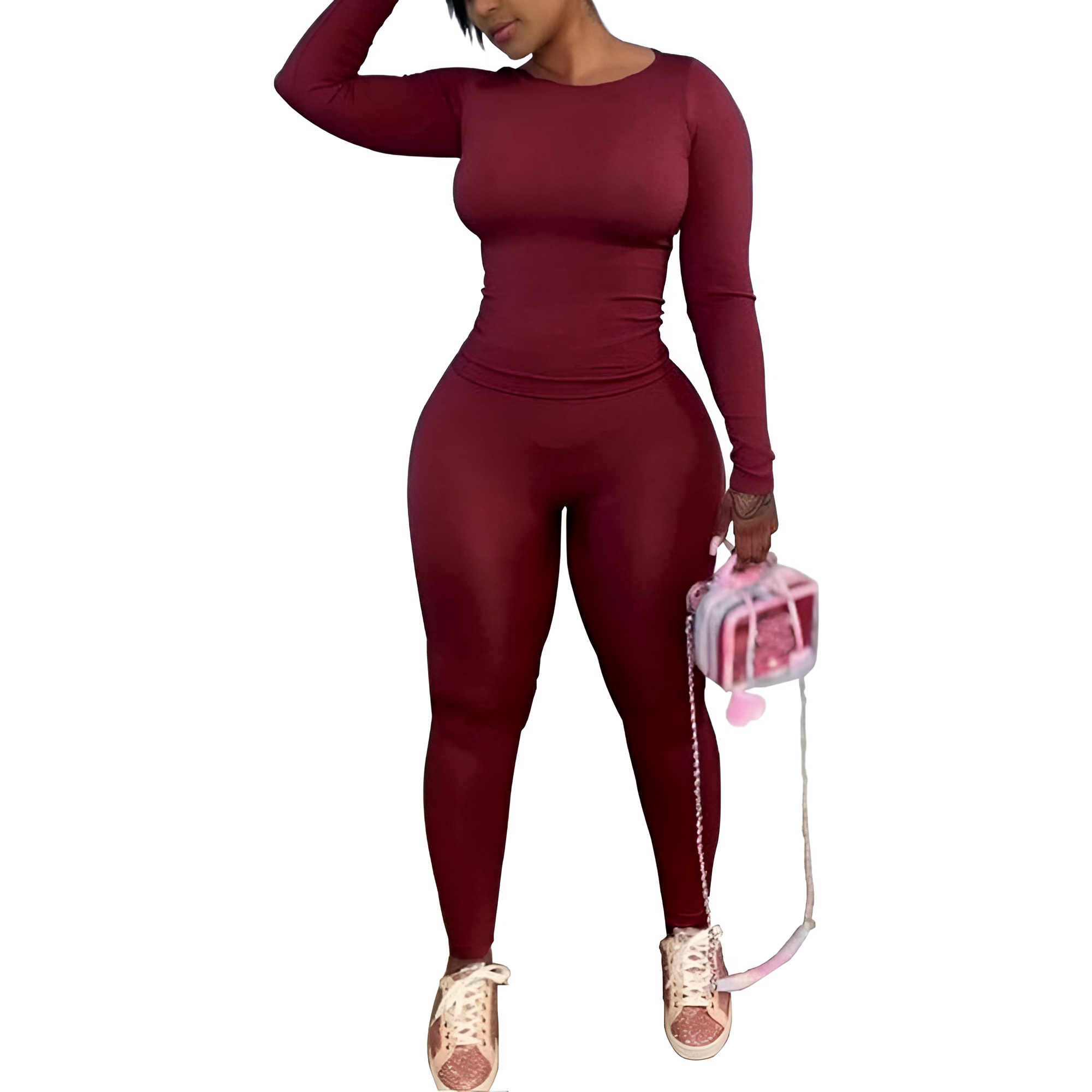 Two Piece Track Suits For Women With Long Sleeve Workout Top And Pants