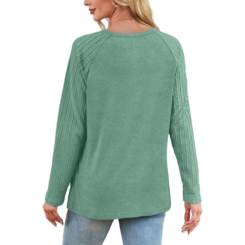 Long Sleeve Shirts for Women's Crewneck Oversized Sweatshirt Tunic Tops