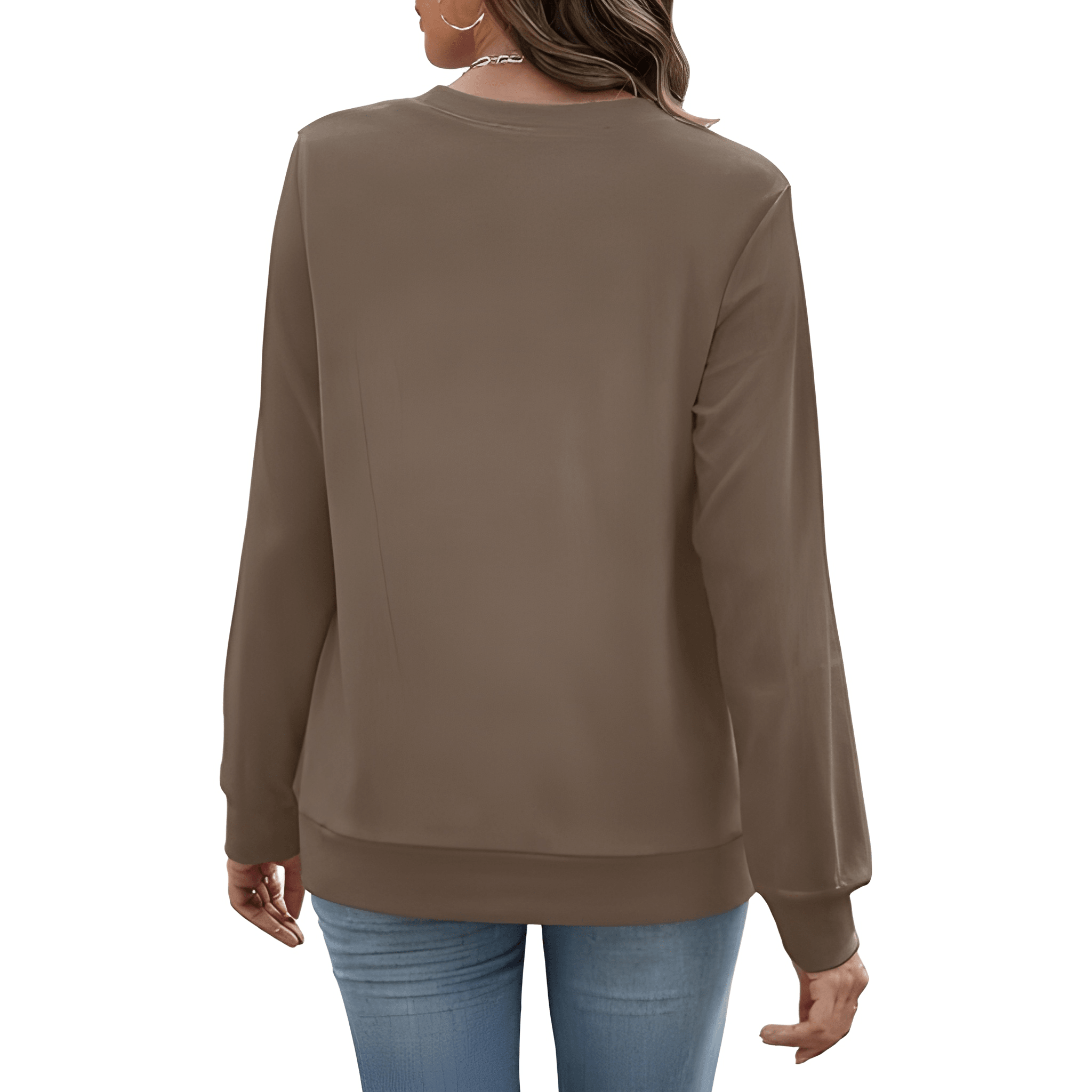 Plain Sweatshirt For Women With Pockets For Casual Style