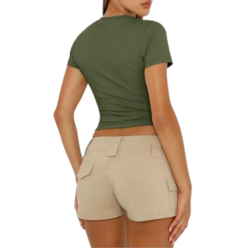 Women's Short Sleeve T Shirts Summer Crop Tops