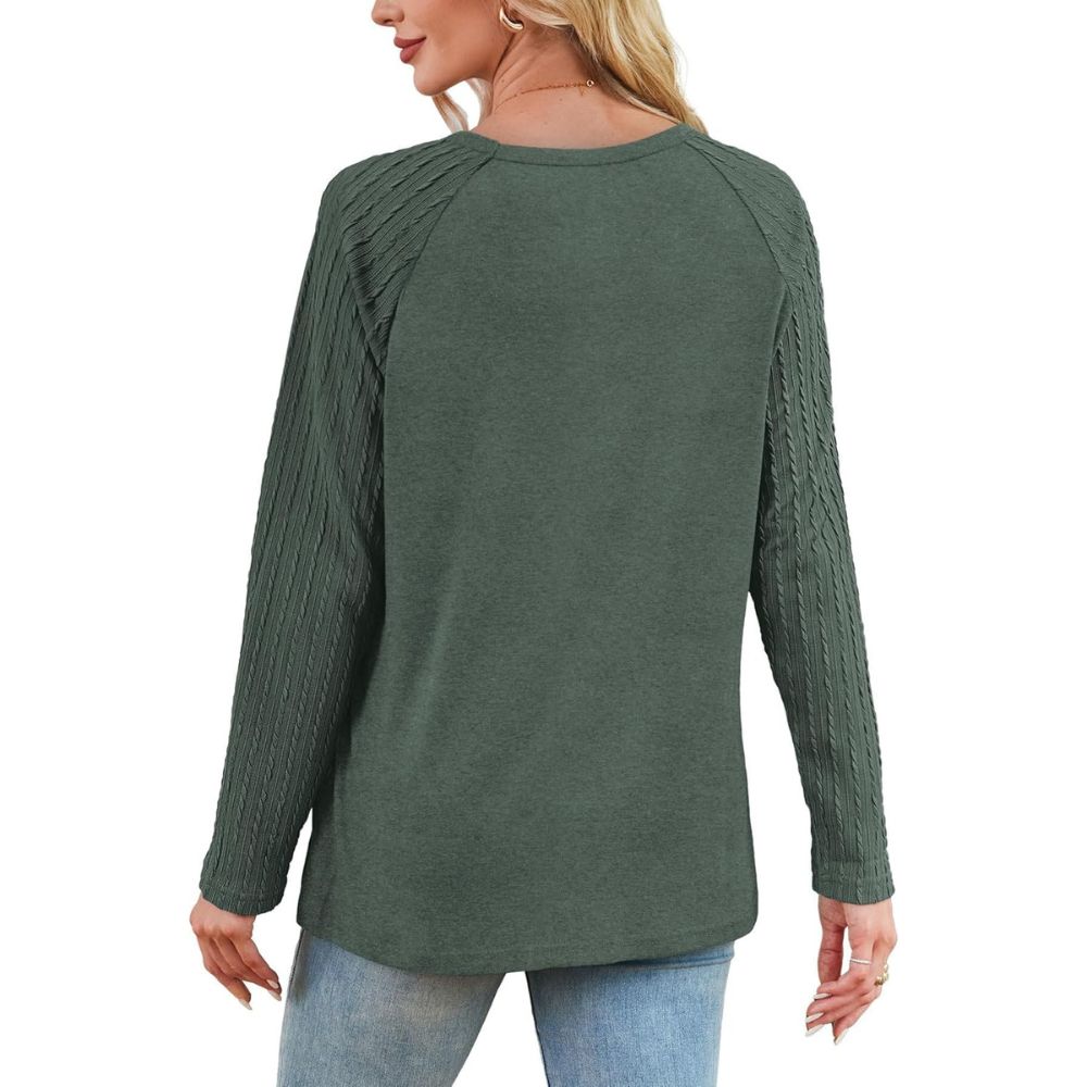 Long Sleeve Shirts for Women's Crewneck Oversized Sweatshirt Tunic Tops