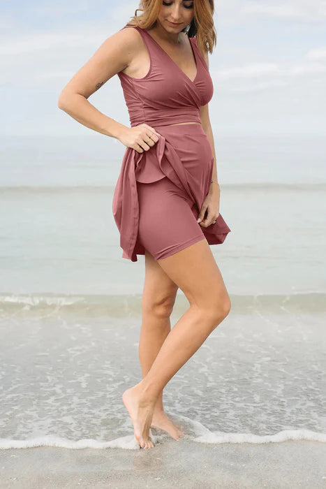 Swim Top Skort Set / Romper