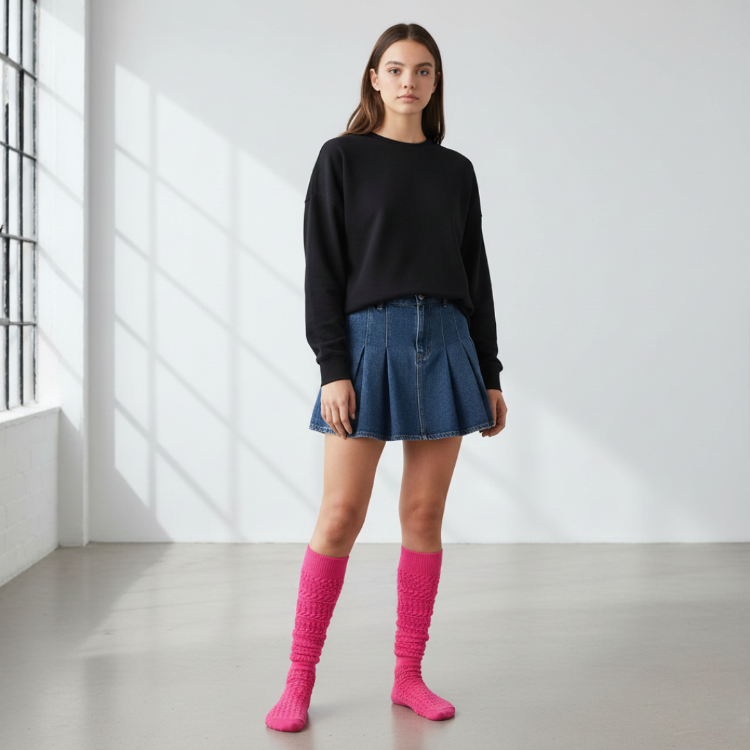 Women Extra Long Warmers With Soft Slouch Design