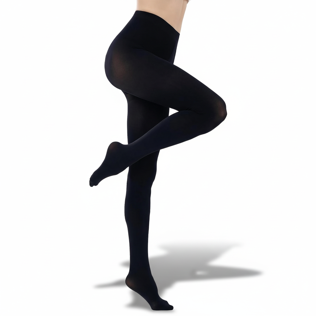 Women 80D Opaque Tights With High Waist And Footed Design