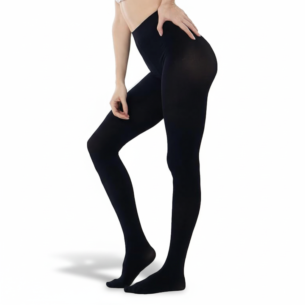 2 Pairs Of 80D Opaque Tights With High Footed Design For Women