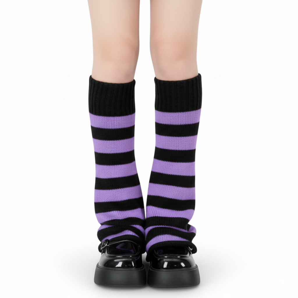 Strip Cozy Warm Socks for Women and Girls in Gothic StyleStrip Cozy Warm Socks for Women and Girls in Gothic Style - Image 7