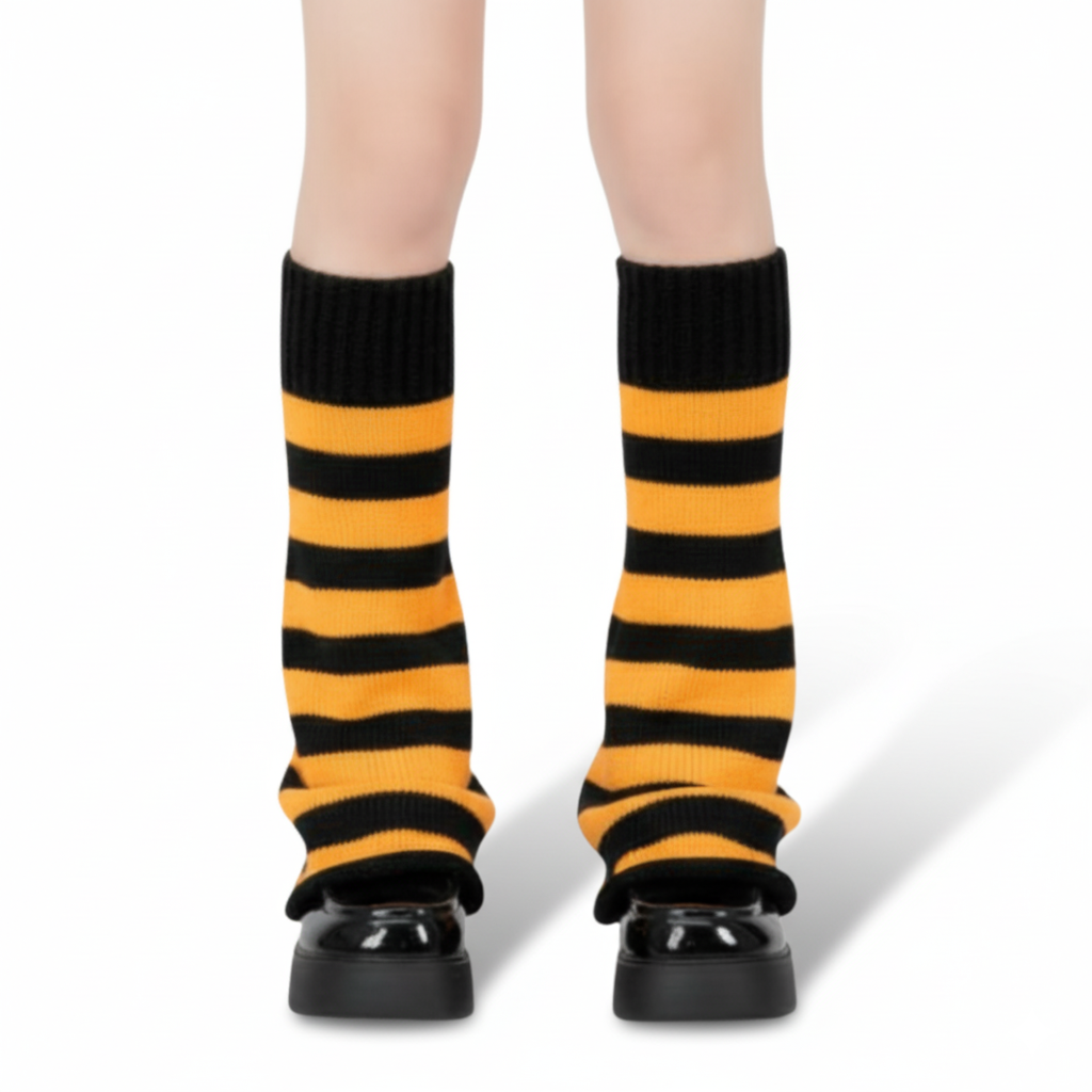 Strip Cozy Warm Socks for Women and Girls in Gothic StyleStrip Cozy Warm Socks for Women and Girls in Gothic Style - Image 4