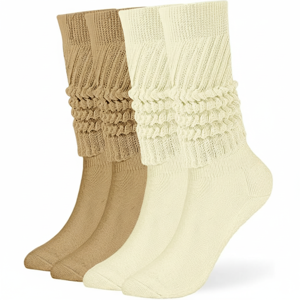Slouch Socks for Women with Extra Long Knit Design