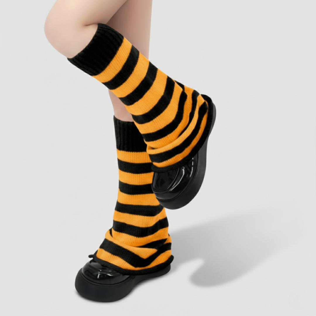 Strip Cozy Warm Socks for Women and Girls in Gothic StyleStrip Cozy Warm Socks for Women and Girls in Gothic Style - Image 8