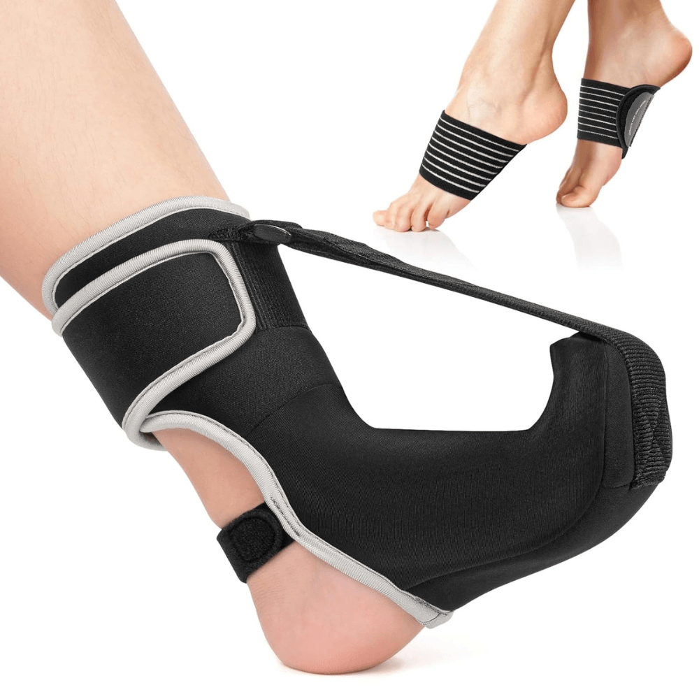 Adjustable Support Brace With Arch Plantar Pads-Plantar Socks