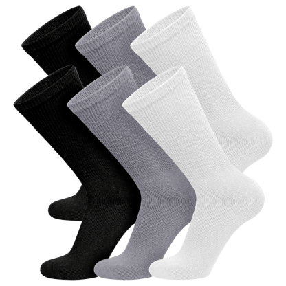 6 Pairs Non Binding Crew Neuropathy Socks For Comfort-Plantar Socks