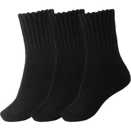 Women Winter Solid Thick Warm Crew Socks