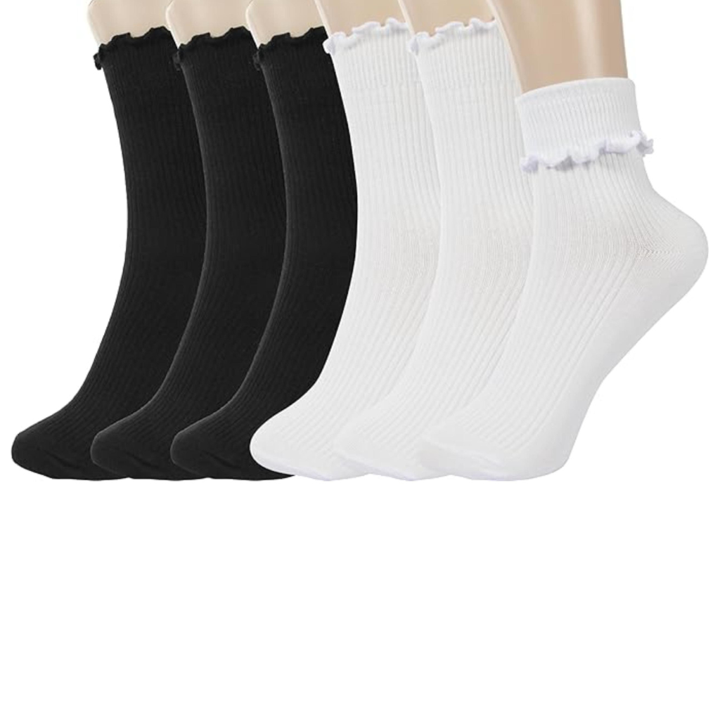 Women Turn Cuff Frilly Ruffle SocksLightweight Turn Cuff Frilly Ruffle Socks For Women - Image 7