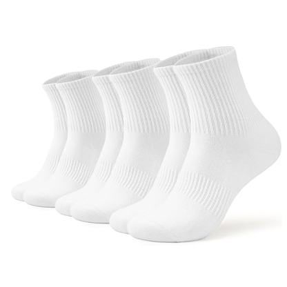 Pack Of 3 Women Cotton Crew Socks  For Casual Gym Running