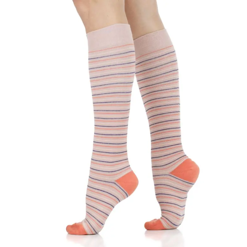 Pinstripe Design Compression Travel Socks