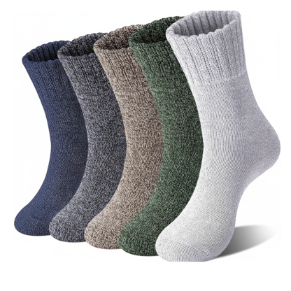 Women Winter Warm Wool Hiking And Boot Socks 5 Pairs
