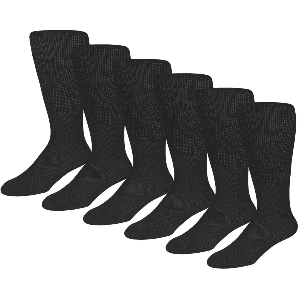 6 Pair Athletic Neuropathy Socks – All-Day Comfort and Support-Plantar Socks
