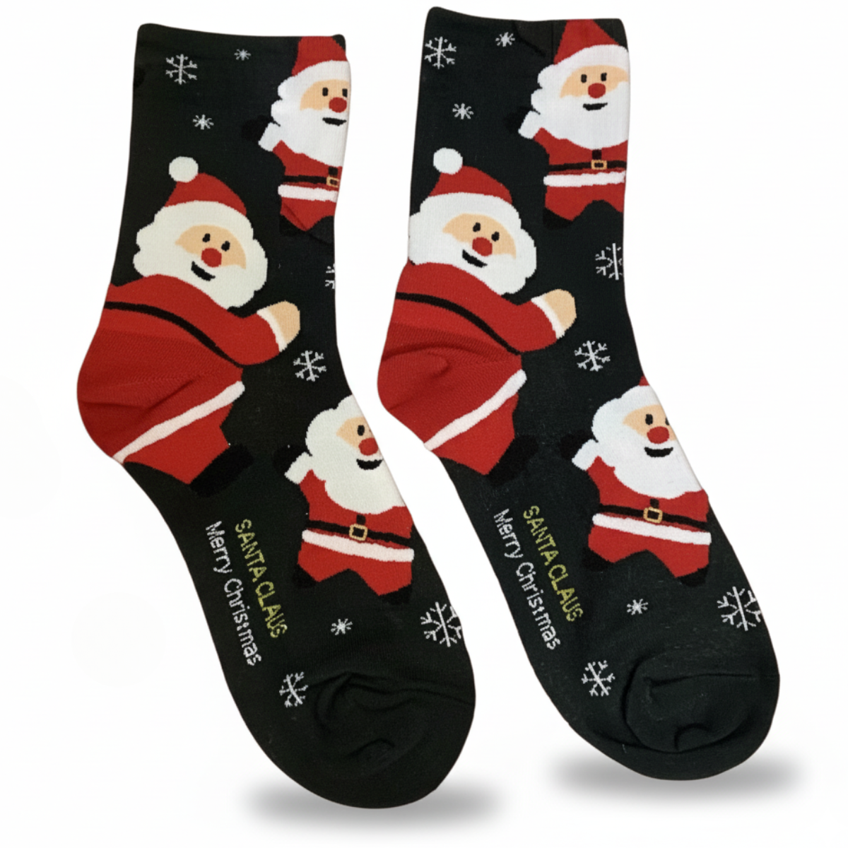 4 Pair Of Cartoon Print Christmas Socks For Women