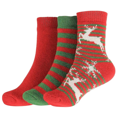 Textured Blend Crew Style Pattern Socks