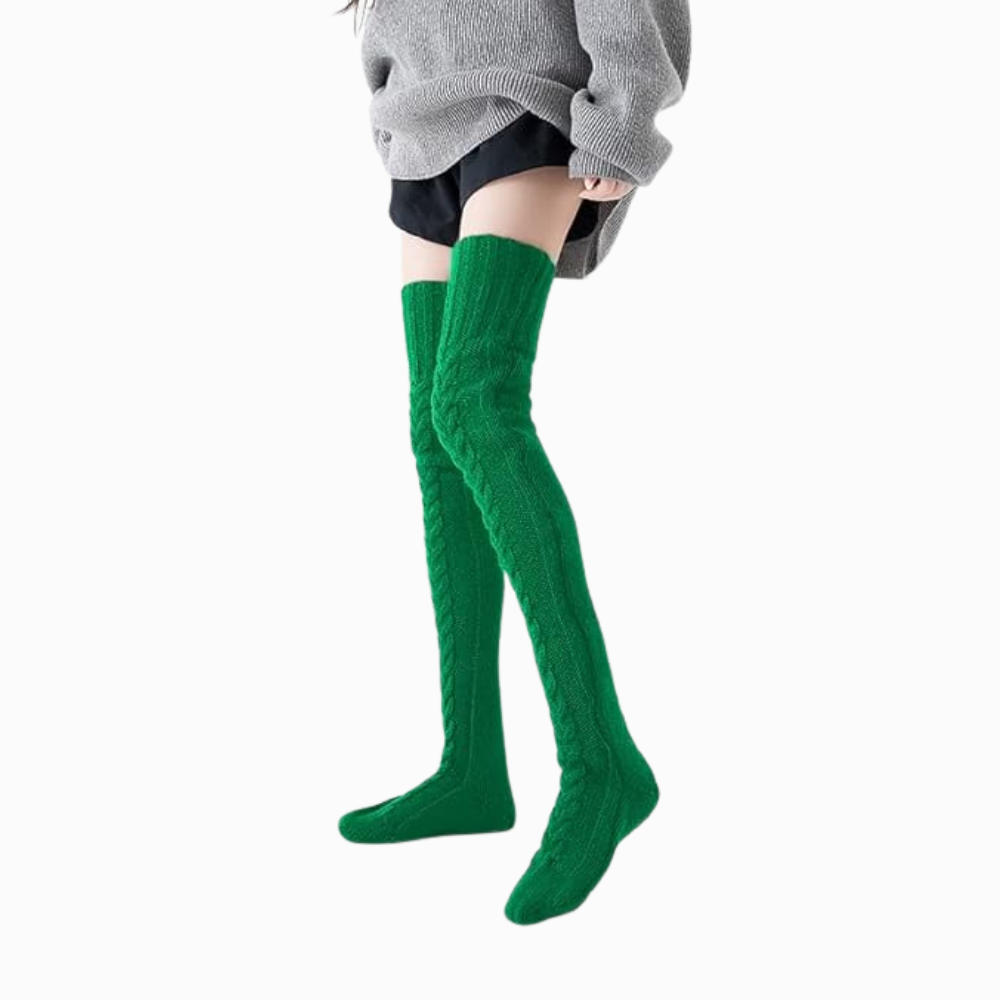 Women Warm Knit Boot Socks For Winter Outfits