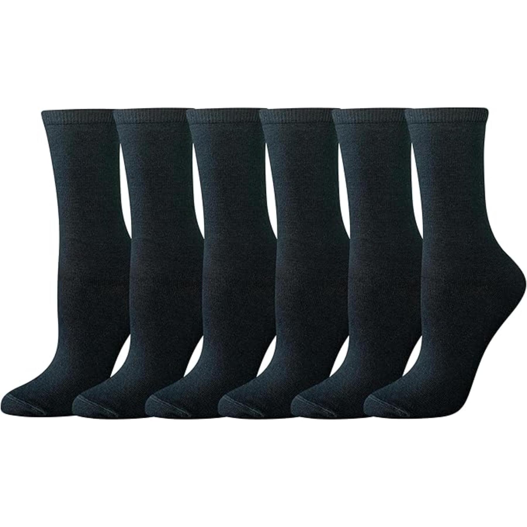 6 Pairs Crew Socks For Women