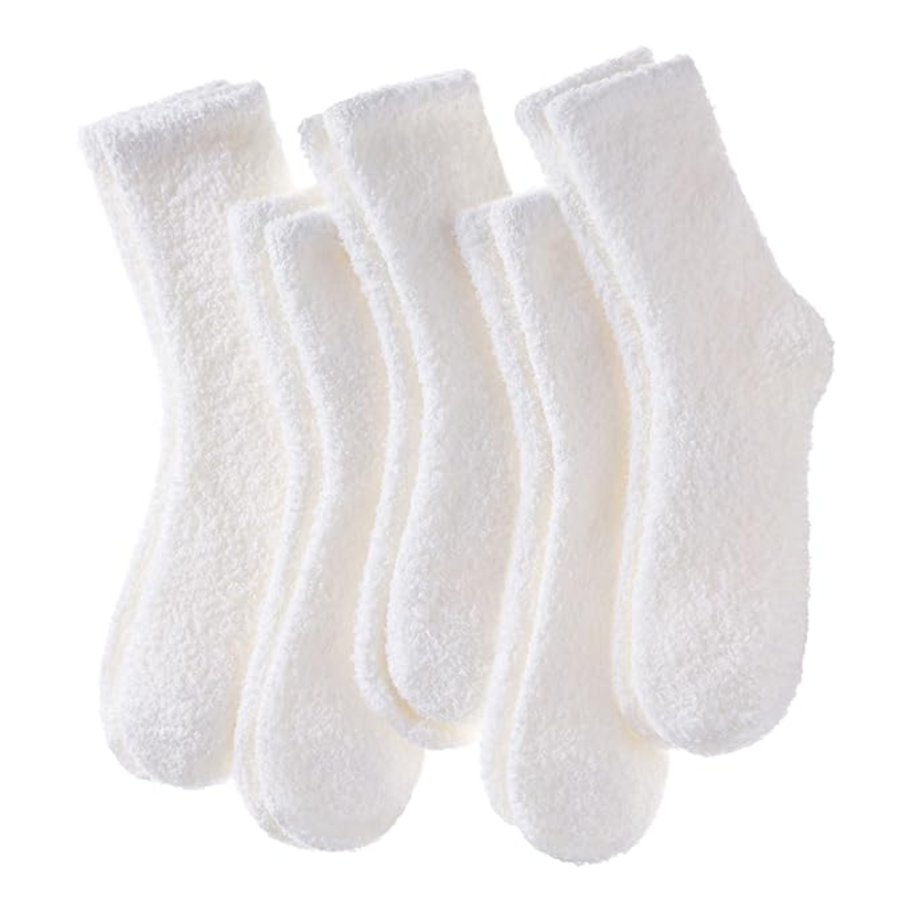Microfiber Blend Patterned Crew Style Socks