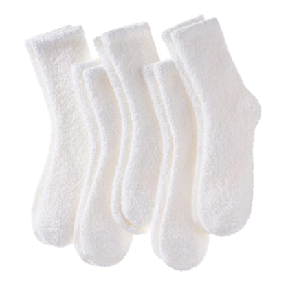 Microfiber Blend Patterned Crew Style Socks