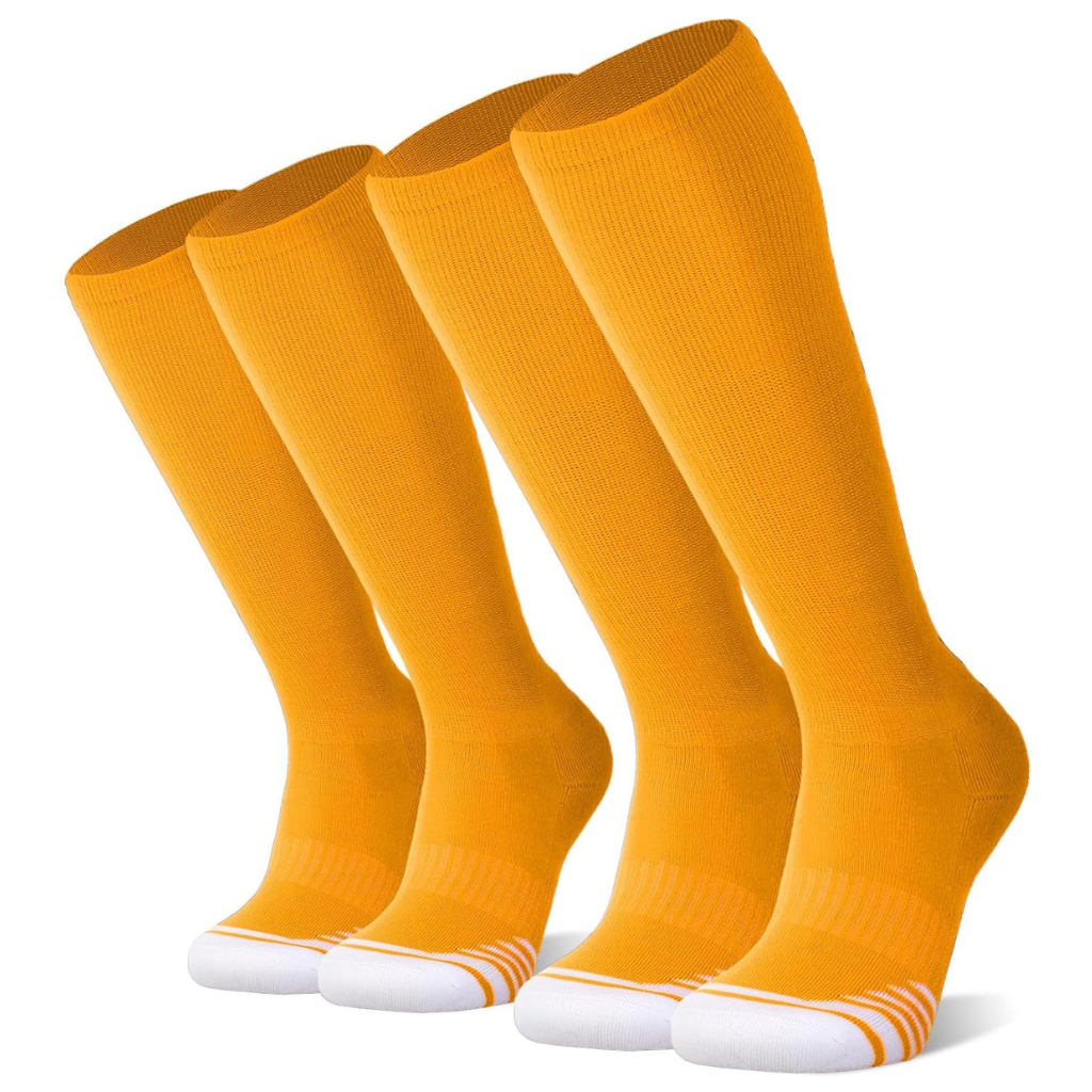 Pack of 2 Baseball Soccer and Softball Over the Calf Knee High Socks for Kids Youth Men and Women