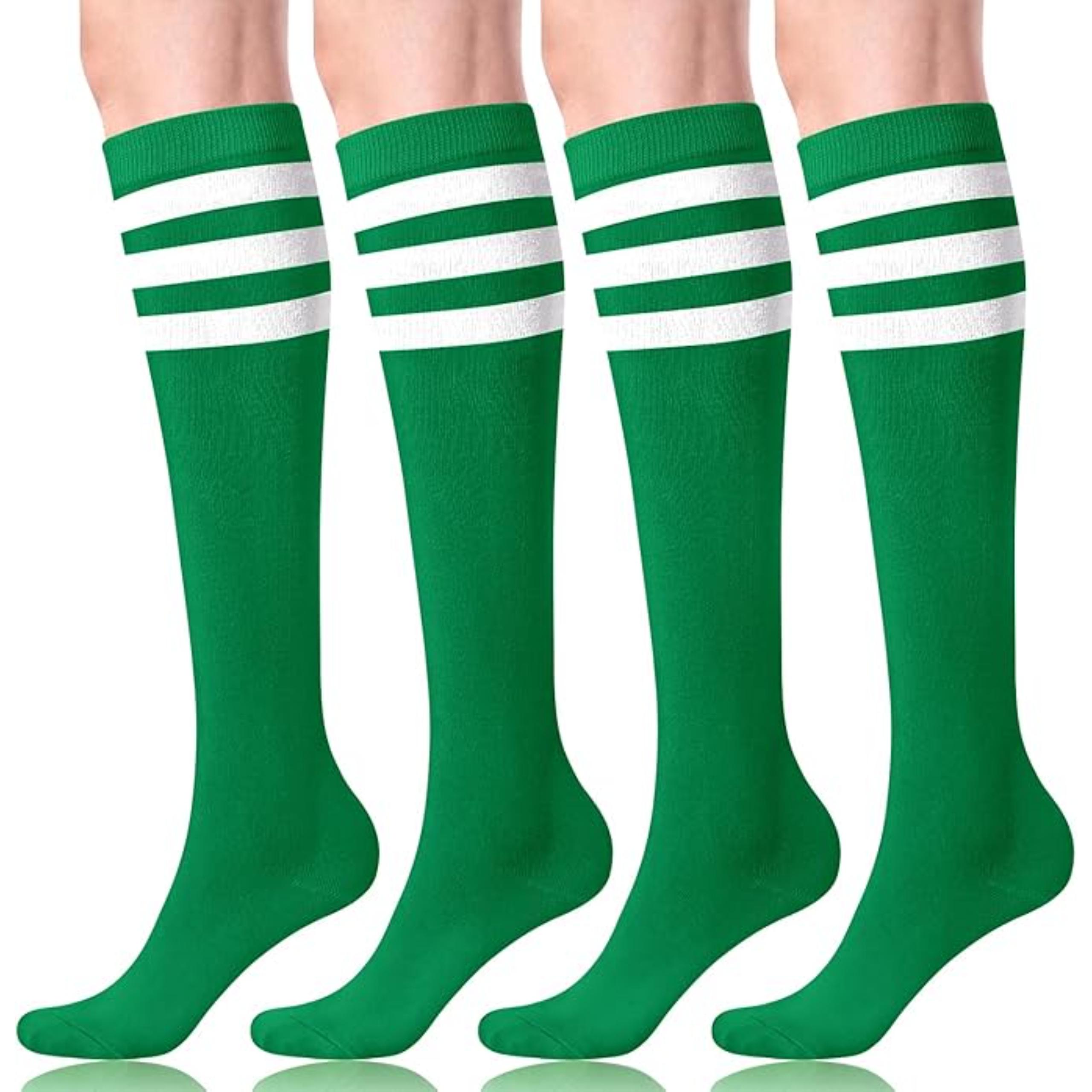 Women 4 Pairs Athletic Tube Striped SocksWomen 4 Pairs Athletic Tube Striped Socks - Image 8