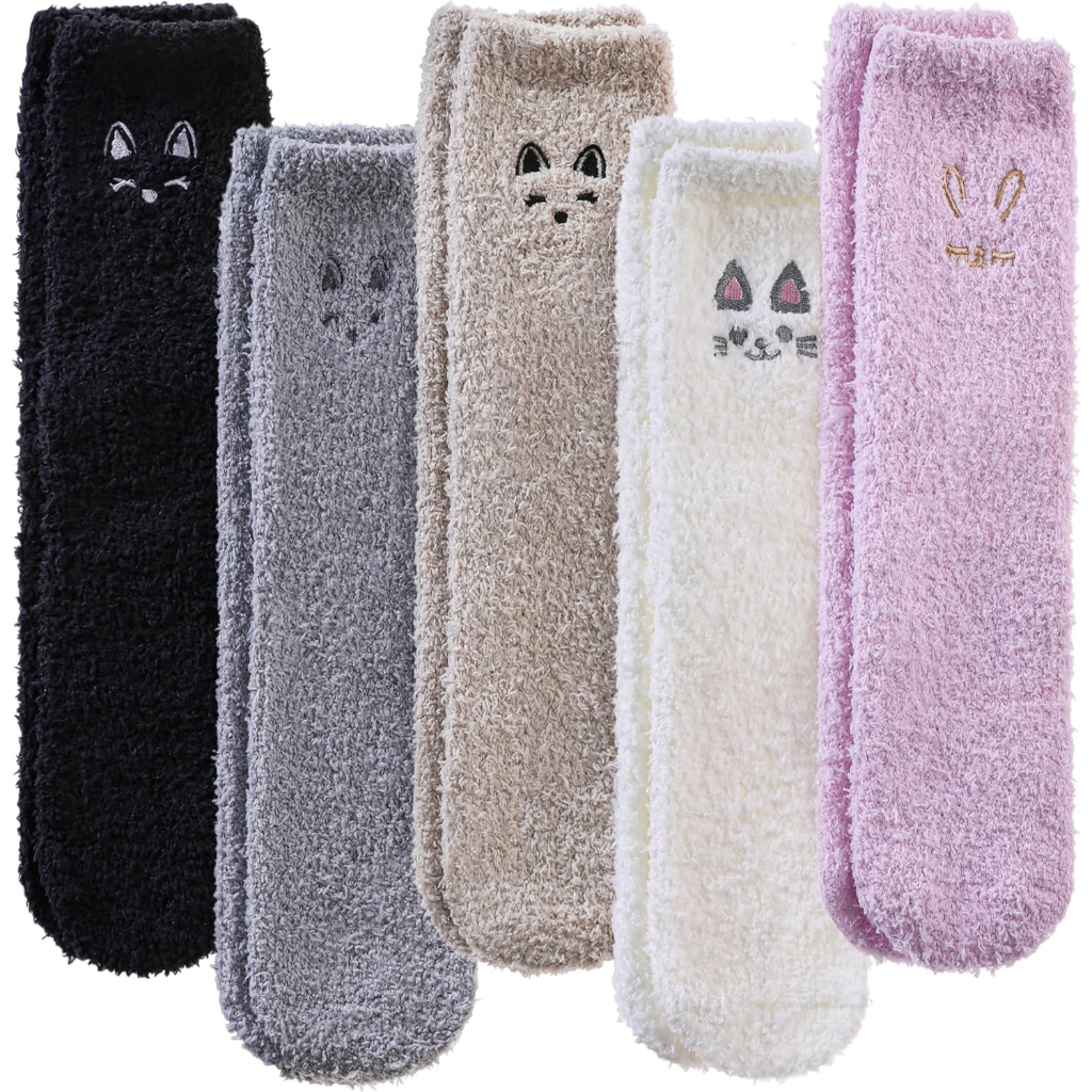 Women Super Soft Fuzzy Cozy Microfiber Winter Warm Slipper SocksSuper Soft Fuzzy Cozy Microfiber Winter Warm Slipper 5 Pair Of Socks - Image 8
