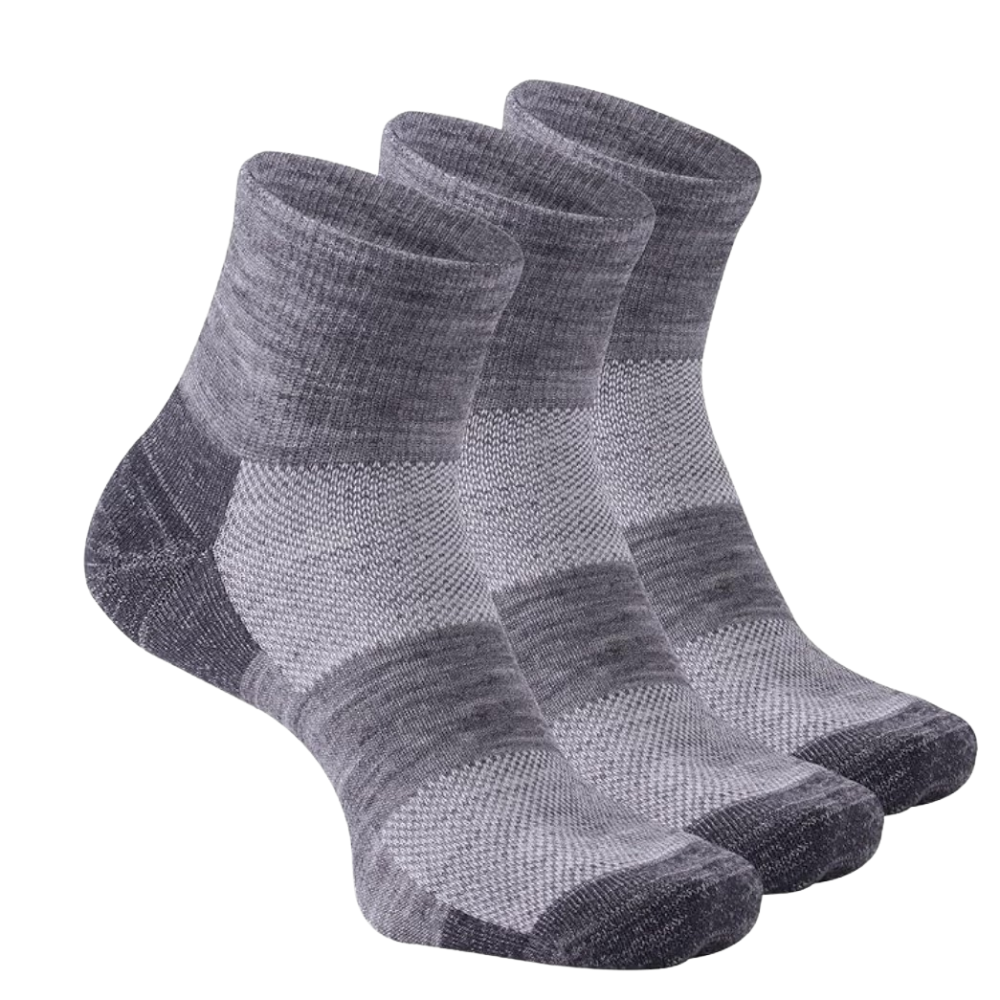 3 Pairs Of Soft Thin Everyday Use Wool Running Socks