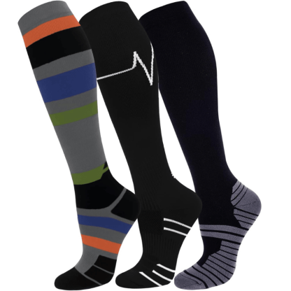 3 Pairs Of Stretchable Compression Socks For Everyday Wear-Plantar Socks