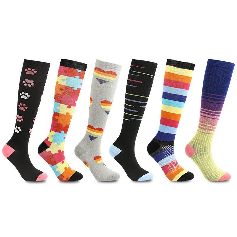 Sports Compression Socks Men and Women 6 Pairs-Plantar Socks