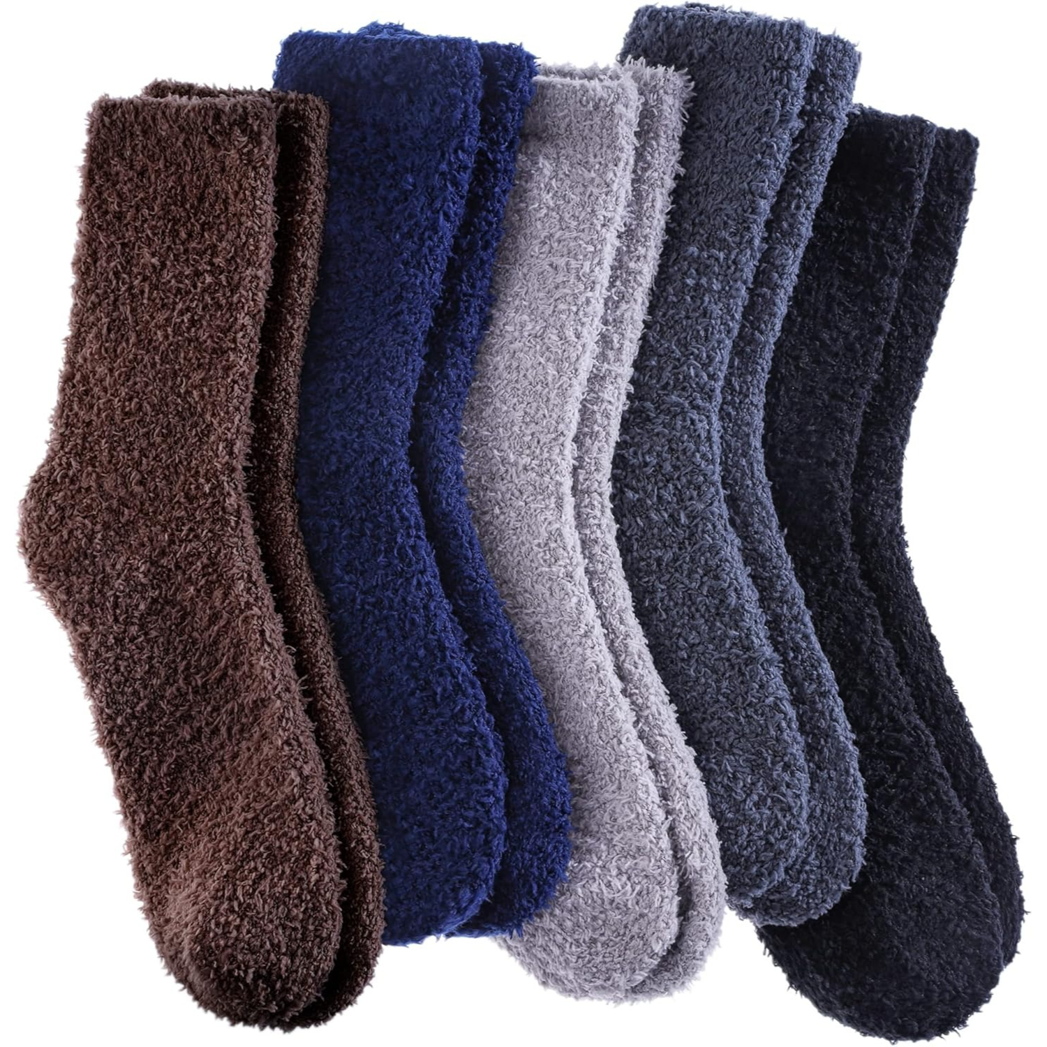 5 Pairs Women Super Soft Fuzzy Plush Warm Winter Slipper Socks