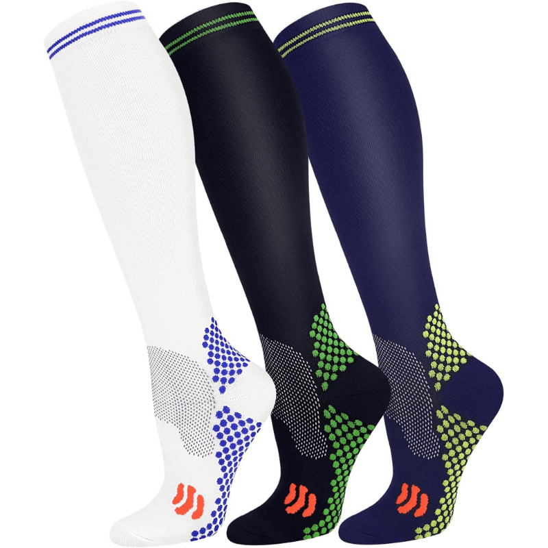 3 Pairs Of Stretchable Compression Socks For Everyday Wear-Plantar Socks