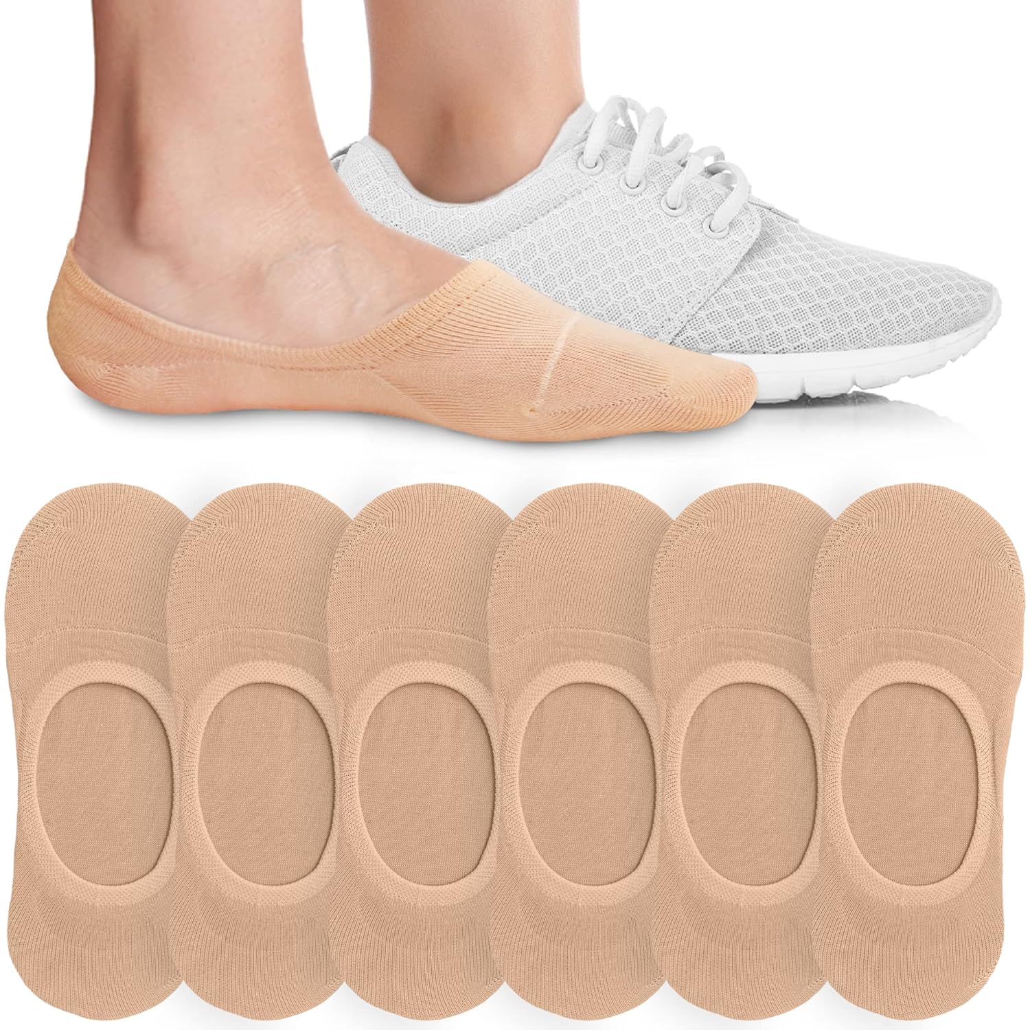 Soft Stretchable Invisible Liner Socks For Women