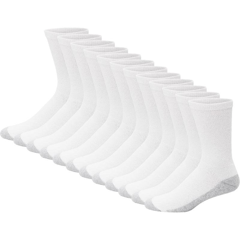 12 Pair Pack Double Tough Crew Toe Socks-Plantar Socks