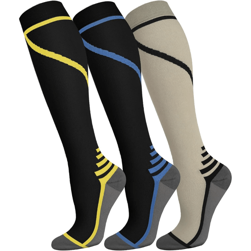 3 Pairs Of Stretchable Compression Socks For Everyday Wear-Plantar Socks3 Pairs Of Stretchable Compression Socks For Everyday Wear - Image 13