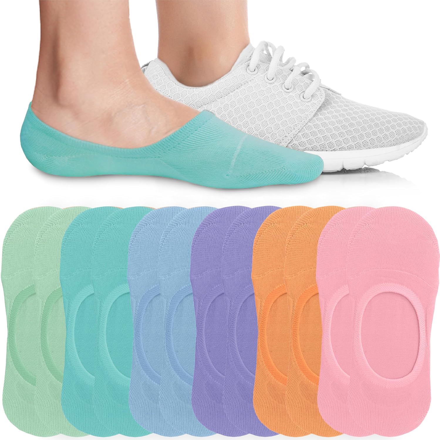 Soft Stretchable Invisible Liner Socks For Women