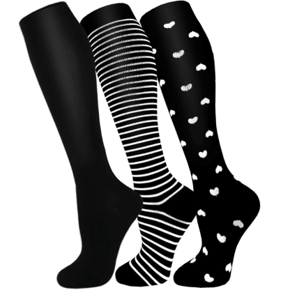 3 Pairs Of Stretchable Compression Socks For Everyday Wear-Plantar Socks