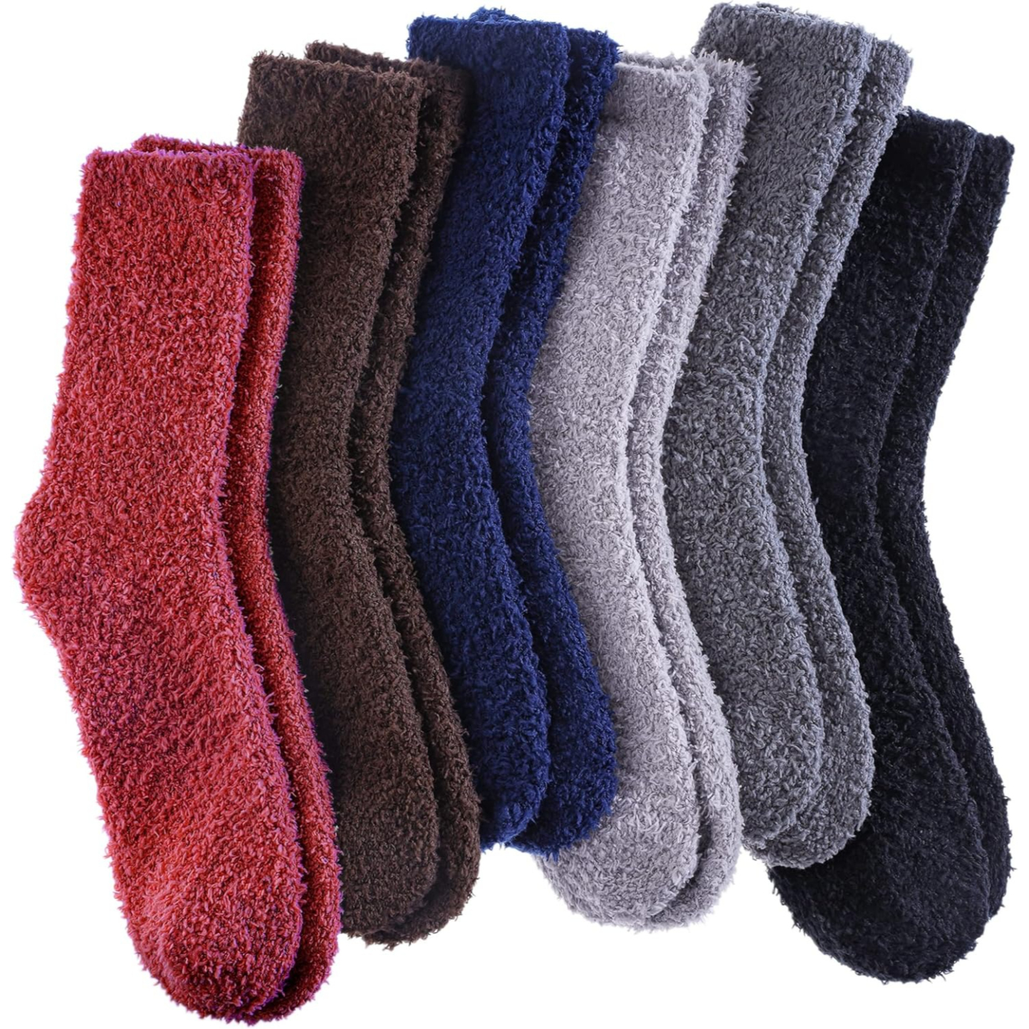 6 Pairs Super Soft Fuzzy Plush Warm Winter Socks