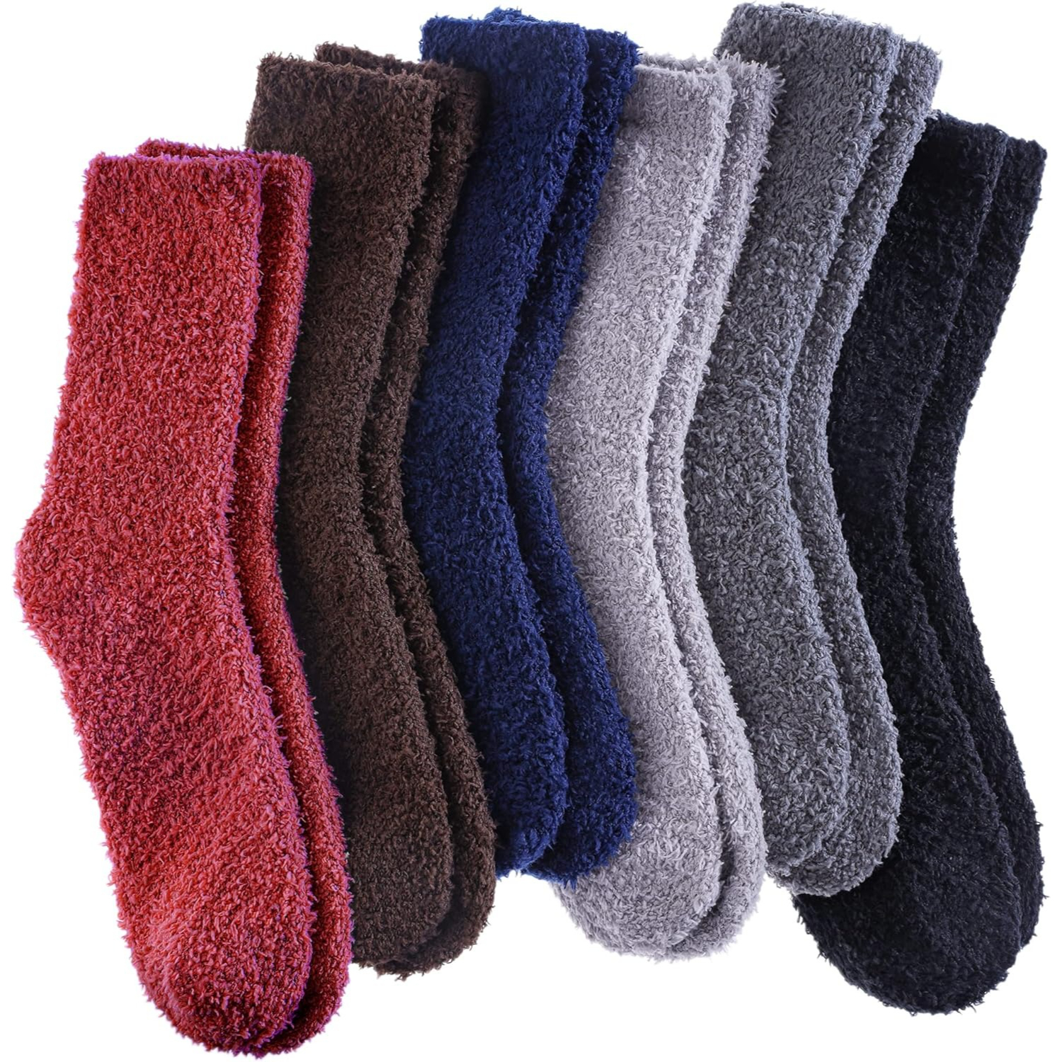 6 Pairs Super Soft Fuzzy Plush Warm Winter Socks