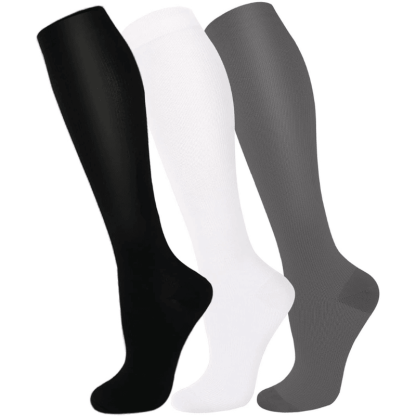 3 Pairs Of Stretchable Compression Socks For Everyday Wear-Plantar Socks