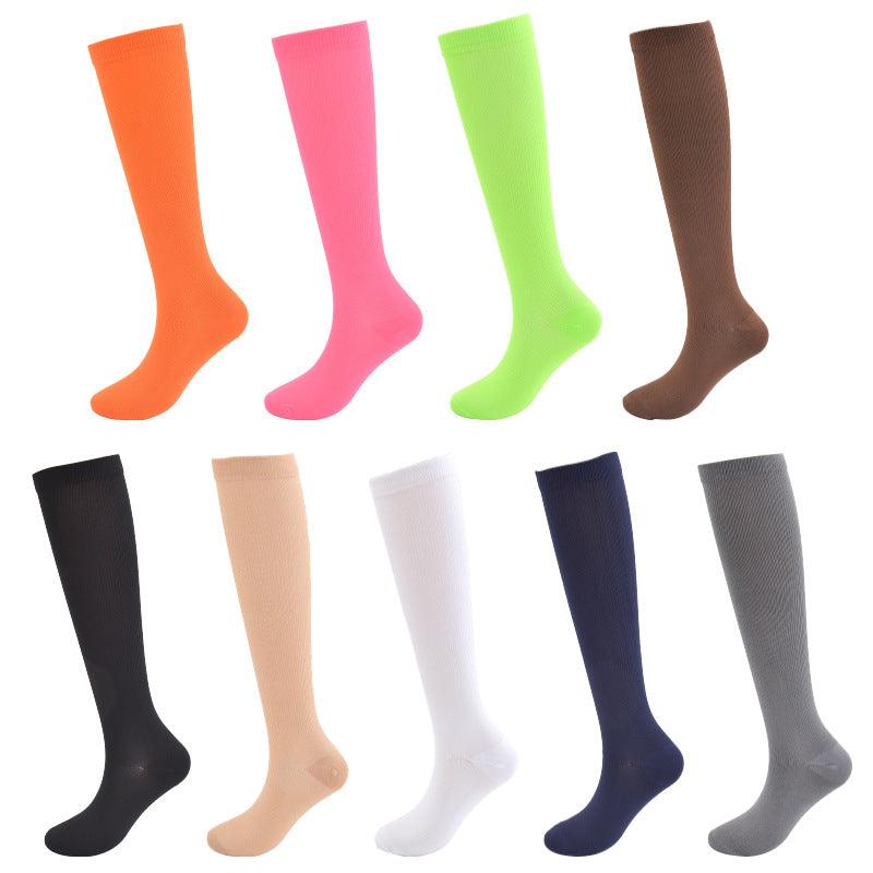 9 Pairs Solid Color Long Tube Sports Socks-Plantar Socks