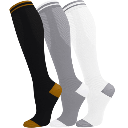 3 Pairs Of Stretchable Compression Socks For Everyday Wear-Plantar Socks