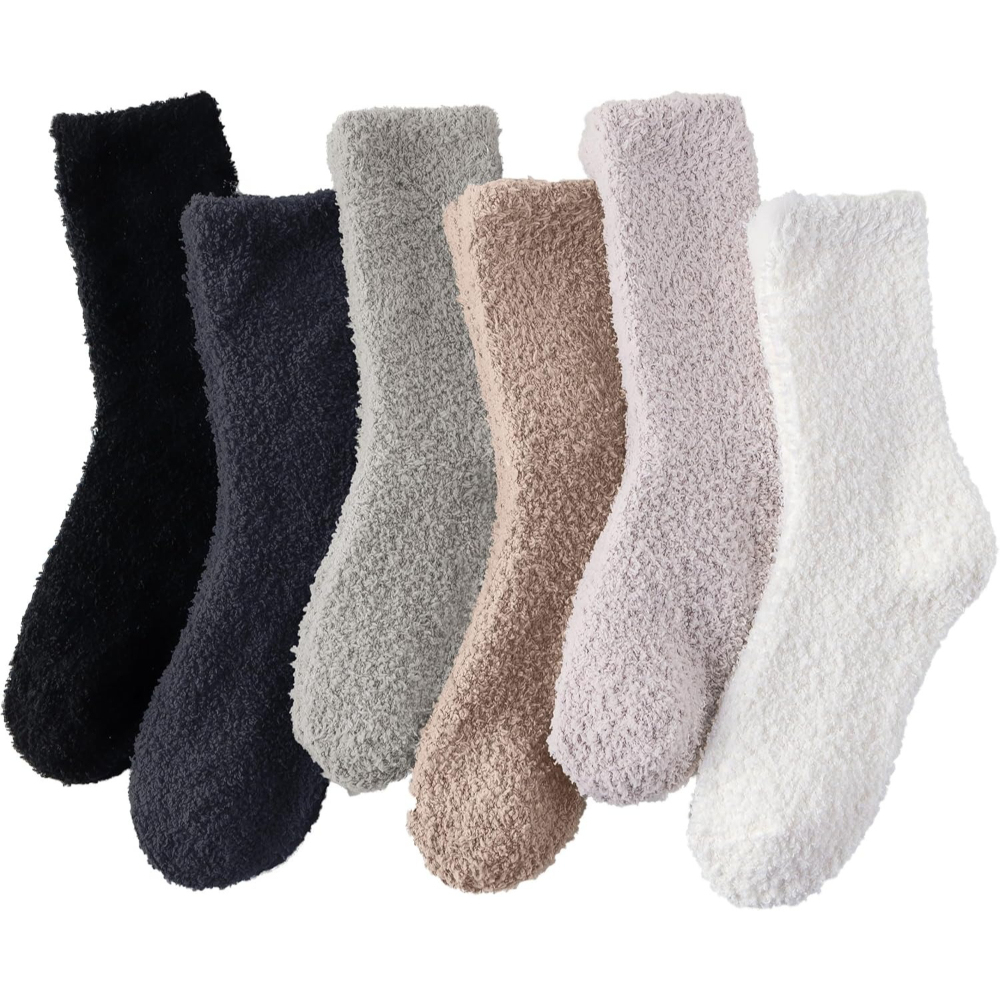 6 Pairs Soft Home Slipper Socks For Women